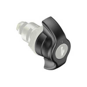 Southco Quarter-Turn Cam Latch, Key Locking (Reversible Key) Wing, Spring-Return Actuator, Not Sealed, Zinc Alloy, Powder Coat, Black