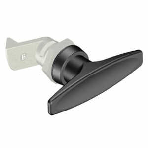 Southco Quarter-Turn Cam Latch, T-Handle, 23mm (.91") Grip, Not Sealed, Zinc Alloy, Powder Coat, Black