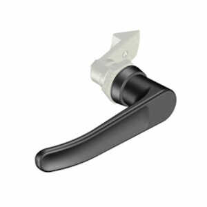 Southco Quarter-Turn Cam Latch, L-Handle, 23mm (.91") Grip, Not Sealed, Zinc Alloy, Powder Coat, Black