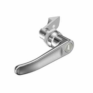 Southco Quarter-Turn Cam Latch, Key Locking (CH751) L-Handle, 23mm (.91") Grip, Not Sealed, Zinc Alloy, Chrome Plated, Bright