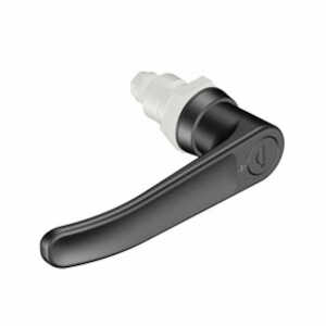 Southco Quarter-Turn Cam Latch, Key Locking (CH751) L-Handle, Spring-Return Actuator, Not Sealed, Zinc Alloy, Powder Coat, Black