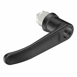 Southco Quarter-Turn Cam Latch, Key Locking (without Lock Core) L-Handle, without Cam, Sealed, Zinc Alloy, Powder Coat, Black