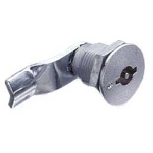 Southco Quarter-Turn Cam Latch, 3 mm Double Bitted Recess, 34mm (1.34") Grip, Not Sealed, Zinc Alloy, Chrome Plated, Bright