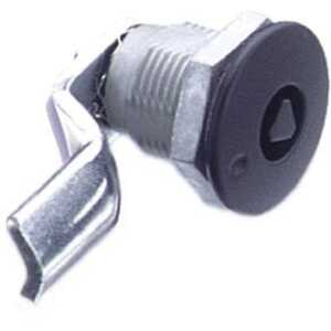 Southco Quarter-Turn Cam Latch, 7 mm Triangle Recess, 12mm (.47") Grip, Not Sealed, Zinc Alloy, Powder Coat, Black