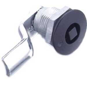Southco Quarter-Turn Cam Latch, 7 mm Square Recess, 8mm (.31") Grip, Sealed, Zinc Alloy, Powder Coat, Black