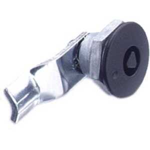 Southco Quarter-Turn Cam Latch, 7 mm Triangle Recess, 18mm (.71") Grip, Sealed, Zinc Alloy, Powder Coat, Black