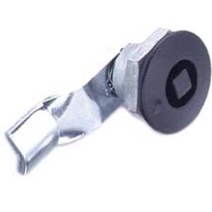 Southco Quarter-Turn Cam Latch, 7 mm Square Recess, 14mm (.55") Grip, Not Sealed, Zinc Alloy, Powder Coat, Black