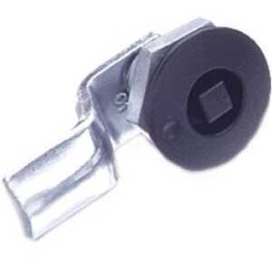 Southco Quarter-Turn Cam Latch, 7 mm Square Recess, 4mm (.16") Grip, Not Sealed, Zinc Alloy, Powder Coat, Black