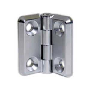 Southco Surface Mount Hinge, 50mm (1.97") Size, with Mounting Holes, Zinc Alloy, Chrome Plated