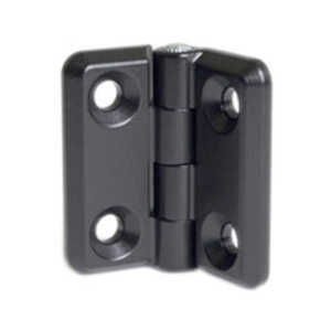 Southco Surface Mount Hinge, 40mm (1.57") Size, with Mounting Holes, Zinc Alloy, Powder Coated, Black