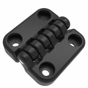 Southco Surface Mount Hinge, 65 mm size, with Mounting Holes, Nylon, Black