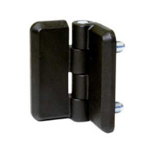 Southco Surface Mount Hinge, 50mm (1.97") Size, with Mounting Studs, Nylon, Black