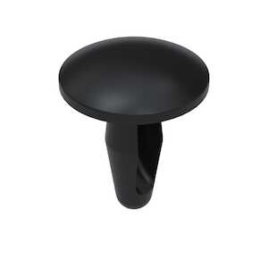 Essentra Arrow Rivet, .138" Mounting Hole Dia, .433" L, Nylon, Black, 500/Pack