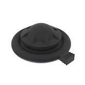 Richco Round Blanking Plug, 2mm Thickness, 10.5mm H, Silicone, Black, 1000/Pack