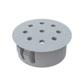 Micro Plastics 1" Vent Plug, .453" H, Heat Stabilized Nylon, White, 500/Pack