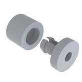 Richco #6 Collar Spacer, .224" L, Nylon, 1000/PK