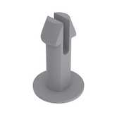 Essentra Push Rivet, .098" Mounting Hole Dia, .22" L, Nylon, Natural, 1000/Pack