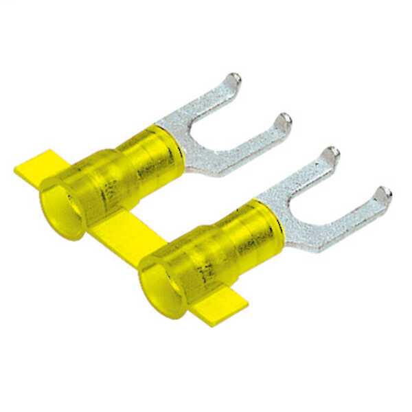 Hardware Specialty Panduit PanTerm® Flanged Fork Terminal, Funnel Entry, Nylon Insulated, 12