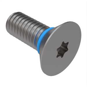 Zago 8-32 X 3/4" L, Torx, 82 Degree Flat Head Sealing Screw, Stainless Steel, Fluorosilicone O-Ring