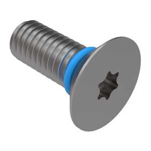 Zago M2 X 4mm L, Torx, 90 Degree Flat Head Sealing Screw, Stainless Steel, Fluorosilicone O-Ring