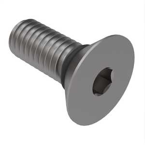 Zago 8-32 X 3/4" L, Hex, 82 Degree Flat Head Socket Sealing Screw, Stainless Steel, Buna O-Ring