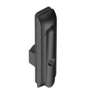Southco Swinghandle Latch, Large, w/o Padlock Hasp, Use w/ Linear Actuator, Locking DIN Profile, no Lock Supplied, Sealed, Zinc Alloy, Powder Coat, Black
