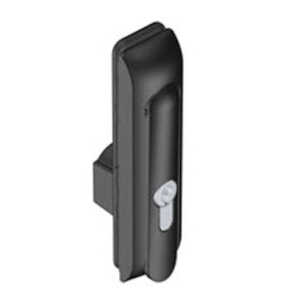 Southco Swinghandle Latch, Large, w/o Padlock Hasp, Use w/ Linear Actuator, 3 mm Double Bit DIN, Sealed, Zinc Alloy, Powder Coat, Black