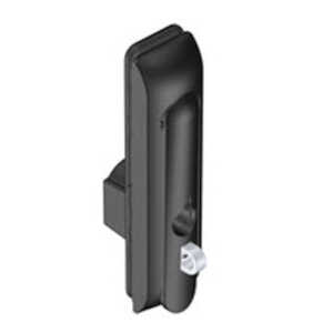 Southco Swinghandle Latch, Medium, w/ Padlock Hasp, Use w/ Linear Actuator or as Single Point, Locking DIN Profile, no Lock Supplied, Sealed, Zinc Alloy, Powder Coat, Black
