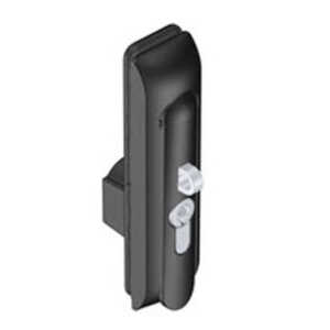 Southco Swinghandle Latch, Large, w/ Padlock Hasp, Use w/ Linear Actuator or as Single Point, 5 mm Double Bit DIN, Sealed, Zinc Alloy, Powder Coat, Black