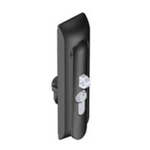 Southco Swinghandle Latch, Medium, w/ Padlock Hasp, Use w/ Linear Actuator or as Single Point, Bellcore 216 Key DIN, Non-Sealed, Zinc Alloy, Powder Coat, Black