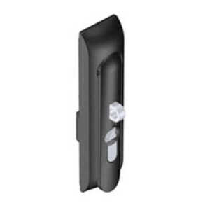 Southco Swinghandle Latch, Medium, w/ Padlock Hasp, Use w/ Linear Actuator or as Single Point, 8 mm Triangle DIN, Non-Sealed, Zinc Alloy, Powder Coat, Black