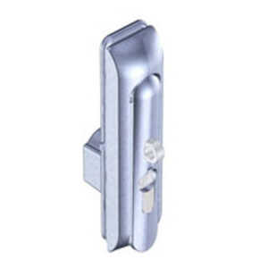 Southco Swinghandle Latch, Large, w/ Padlock Hasp, Use w/ Linear Actuator or as Single Point, 8 mm Triangle DIN, Sealed, Zinc Alloy, Satin Chrome