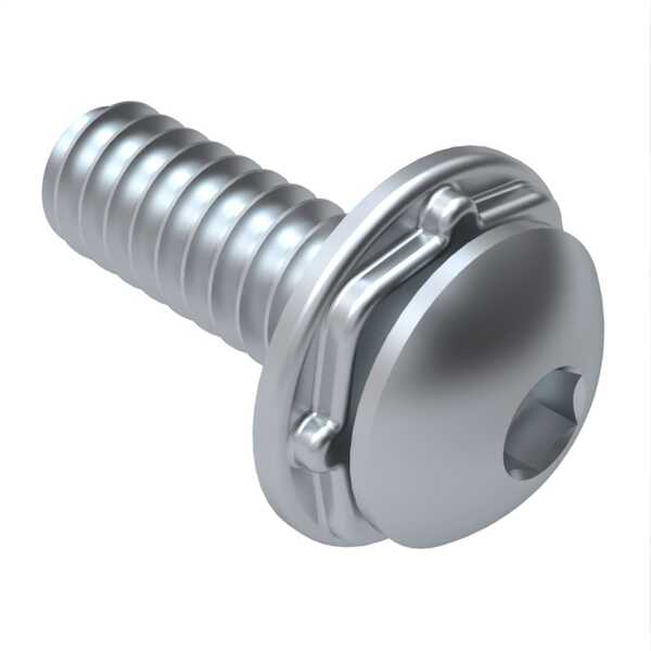 Hardware Specialty M3 X 8mm L, Hex, Button Head Socket SEMS Screw