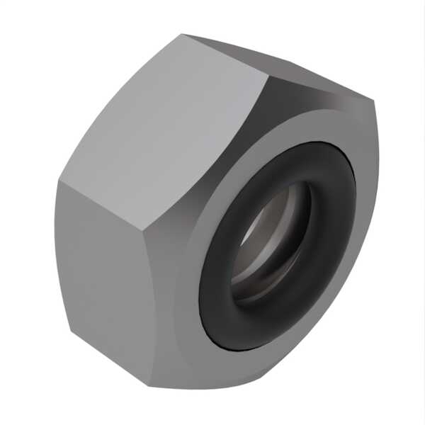 ZAGO 1/4"-20 Hex Sealing Nut, Stainless Steel, Viton O-Ring