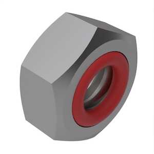 ZAGO 1/4"-20 Hex Sealing Nut, Stainless Steel, Silicone O-Ring