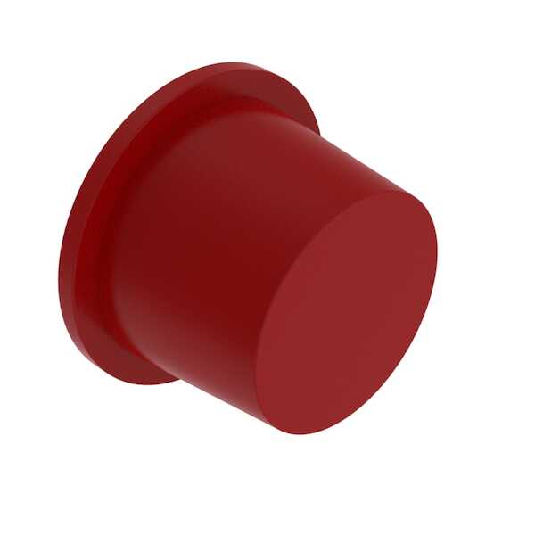 Heyco SAE 1 1/4 Tapered Plug, .50" H, LDPE, Red