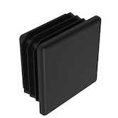 Richco Square Tubing Plug, Snap-In, 10 - 14 AWG, 1.75" Internal Tube Size, LDPE, Black
