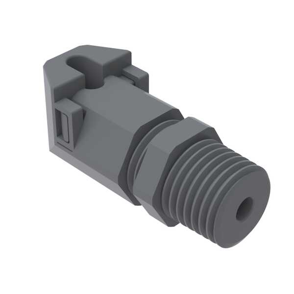 Hardware Specialty Heyco Right Angle Liquid Tight Cord Grip with Integral Sealing Ring, NPT 1/