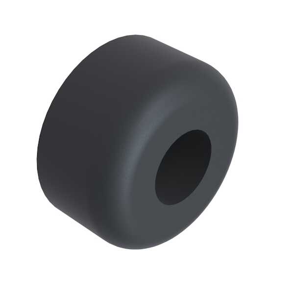 Hardware Specialty Keystone .625" Recessed Bumper, .625" Dia., .312" H, Rubber, Black