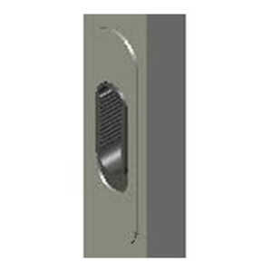 Southco Talon Sliding Entry Door Lockset, Non-Locking, 27-34.5mm (1.06-1.38") Door Thickness, Clear Anodized Aluminum