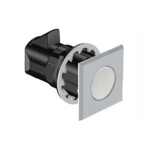 Southco Point Push-to-Close Latch, Square Housing, Satin Housing, Chrome Knob