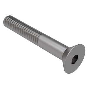 1/2"-20 x 1-3/4", 82 Degree Flat Head Socket Screw, Hex Drive, Partially Threaded, Stainless Steel, Passivated