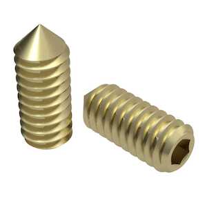 1/2-13 X 1" Long, Cone Point, Set Screw, Hex Drive, Alloy Steel, Cadmium, MS51973-86