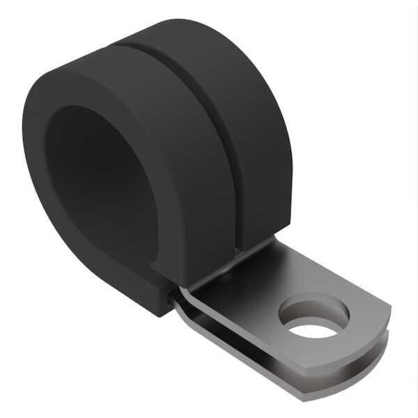 Hardware Specialty 1/2" ID, Cushioned Cable Clamp, Stainless Steel