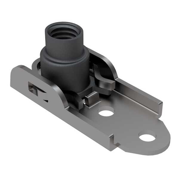 Hardware Specialty 832 A286 Stainless Steel, SelfLocking Floating OneLug Nut Plate, Plain