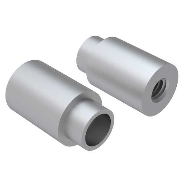 Hardware Specialty 1/4" Round Brass Swage Standoff, 440, 3/16" L, Tin