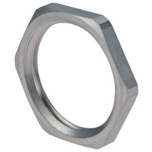 Sealcon 1 NPT Cable Gland Locking Nut, 35 mm W X 3.5 mm H, Brass, Nickel Plated