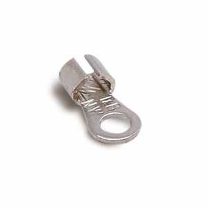 Sta-Kon Non-Insulated High-Temperature Ring Terminal, Length .66", Width .31", Bolt Hole #12, Wire Range 16-14 AWG, 1200° F Max, Nickel Alloy, 100 Pack