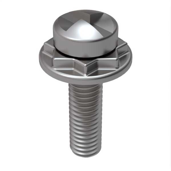 Hardware Specialty M3 X 12mm L, One Way Slotted, Pan Head SEMS Machine Screw, Square Cone