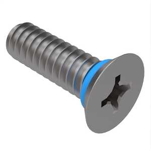 Zago 2-56 X 5/16" L, Phillips, 82 Degree Flat Head Sealing Screw, Stainless Steel, Fluorosilicone O-Ring